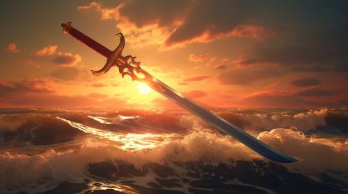 Anime sunrise war peace sword