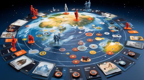 Create a Board Game layout with Earth's  Solar System as it theme with small comet and asteroids that you work together as  a team to return to The Great Scot Mothership of Da Rescuerz  from the year 2044.