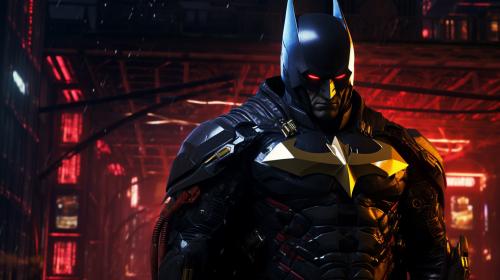 batman in cyberpunk 2077 city in night