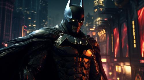 batman in cyberpunk 2077 city in night