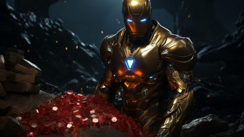 iron man with the infinity stones