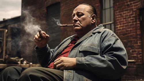 Tony Soprano Smoking with Red from Shawshank redemption