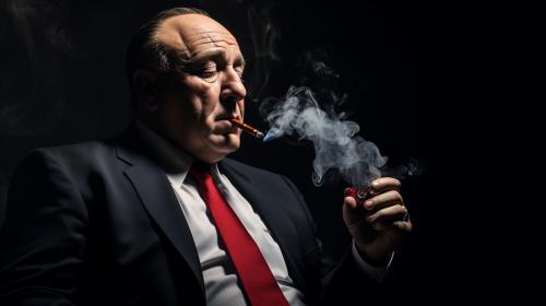 Tony Soprano Smoking with Red from Shawshank redemption