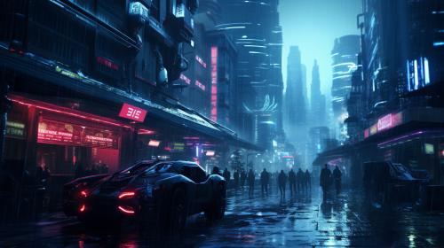 Rain night cyberpunk