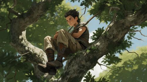 Shikamaru nara in a tree