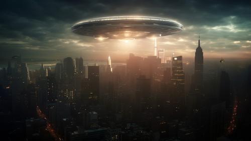 Realistic UFO invasion of New York City battling the human race