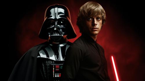 star wars darth vader and luke skywalker wallpaper