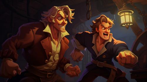 Guybrush Threppwood vs Lechuck in Monkey island