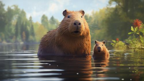 Realistic capybara