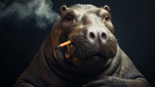 Capybara smoking a cigar