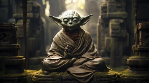 yoda in a temple