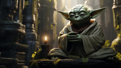 yoda in a temple