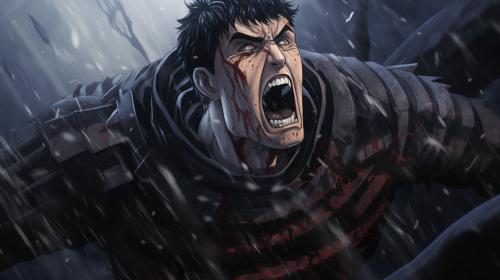 Berserk anime scream snow