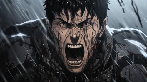 Berserk anime scream snow