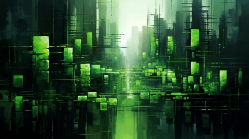 Green abstract city