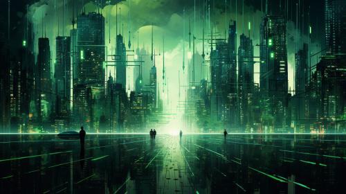 Green abstract city