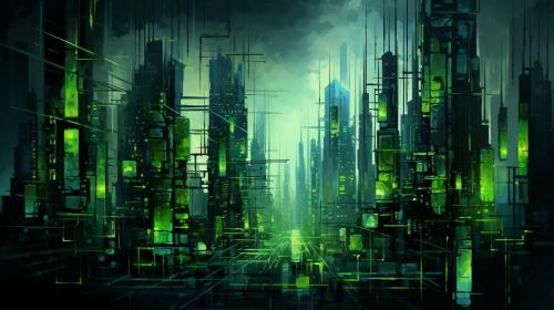 Green abstract city