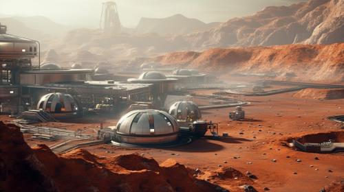 Human colonies on mars with advanced technology