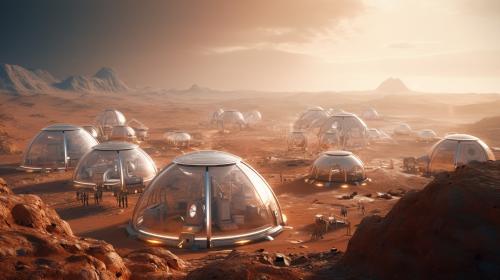 Human colonies on mars with advanced technology