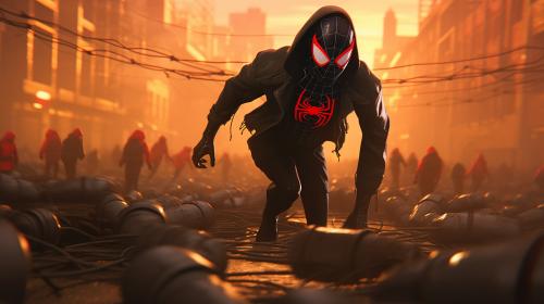 Spider verse chase scene