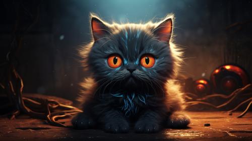 Cute creepy Cat