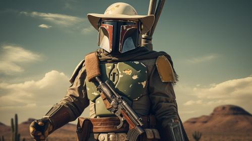 Boba fett but as a cowboy