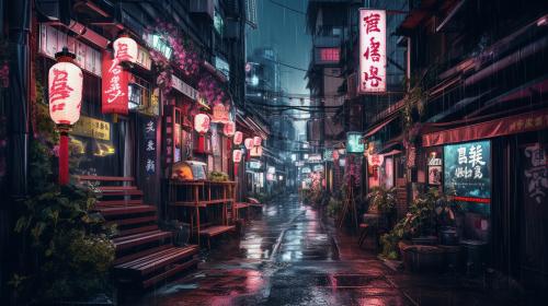 Aesthetic japan city