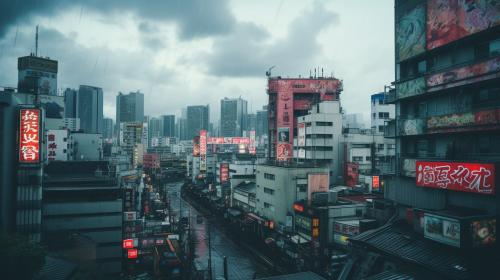 Aesthetic japan city day