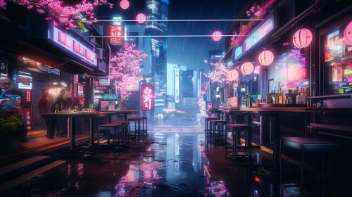 Aesthetic neonlight japan