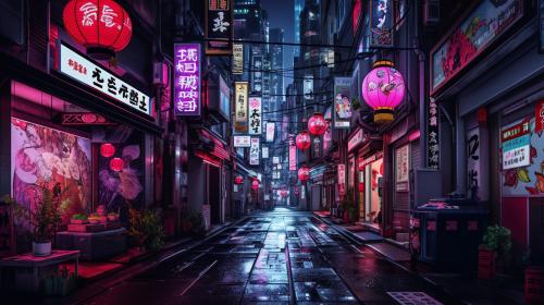 Aesthetic neonlight japan