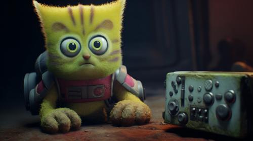 Creepy and Cute Strong Cats play halo on XBOX with SpongeBob. 4k Uhd Ultra realistic Cinematic HDR