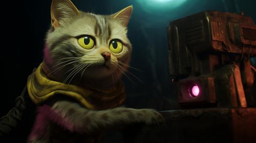 Creepy and Cute Strong Cats play halo on XBOX with SpongeBob. 4k Uhd Ultra realistic Cinematic HDR