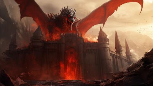 Shattered castle leading to iron throne targaryen fire drogon