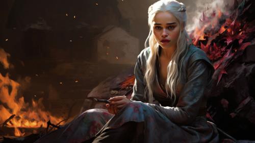 Broken path leading to the Iron throne daenerys targaryen sitting fire