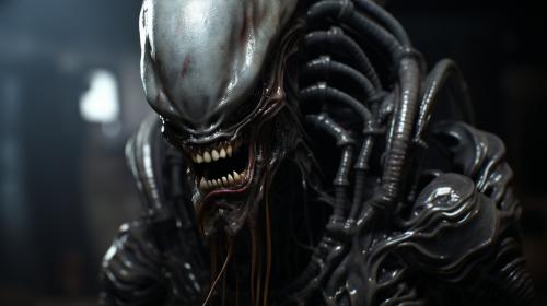 Johnny depp as xenomorph photorealism 8k