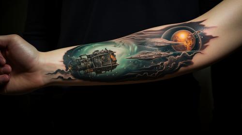 tattoo studio WOJTAS TATOO dark atmosphere speeder surrealism