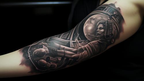 tattoo studio WOJTAS TATOO dark atmosphere speeder surrealism