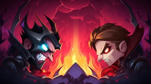 Lord of fear Aspen fighting with devil idle heroes hell style