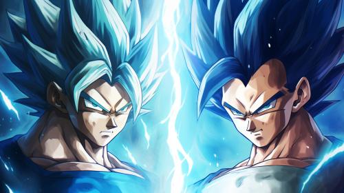 Vegeta side by side with his different super saiyan forms, base form, super saiyan, super saiyan 4, super saiyan god, super Saiyan blue, super saiyan blue evolved, as much details as possible, masterpiece, dragon ball gt, dragons ball superPerfect details no defects