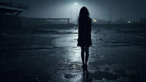 I stood in the rain of darkness wondering what a terrible