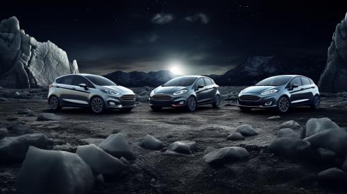 Ford fiesta mk6 silver on the moon