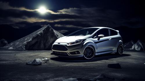 Ford fiesta mk6 silver on the moon