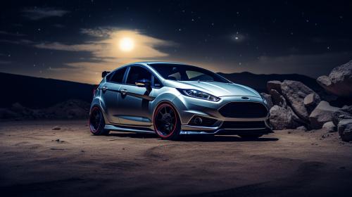 Ford fiesta mk6 silver on the moon