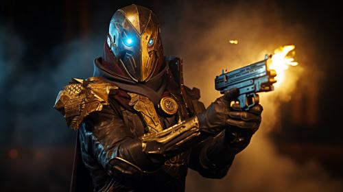 Cayde 6 with the golden fire gun