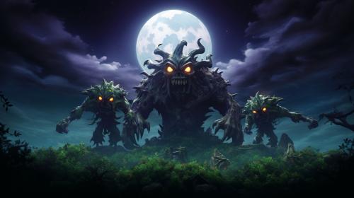 Majoras mask. The four giants stopping the moon