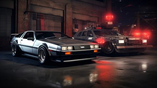 DeLorean from back to the future vs kitt from knight rider