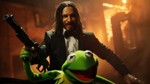 Kermit the frog as john wick