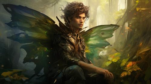 Oberon, king of the fairies in the Fae Forest.