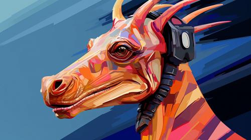 Abstract portrait of jar jar binks