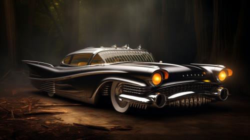 depict the most well known super villains as classic cars